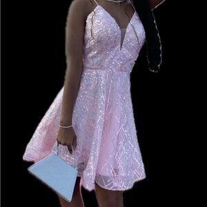 Camille La Vie Pink Sequin Mini Dress